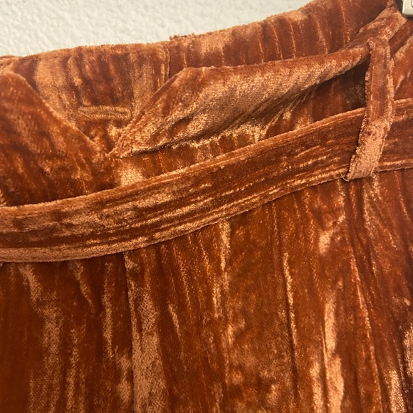 WAYF Velvet High-Waisted pant rust colored Trouser Pant XS - Picture 14 of 16